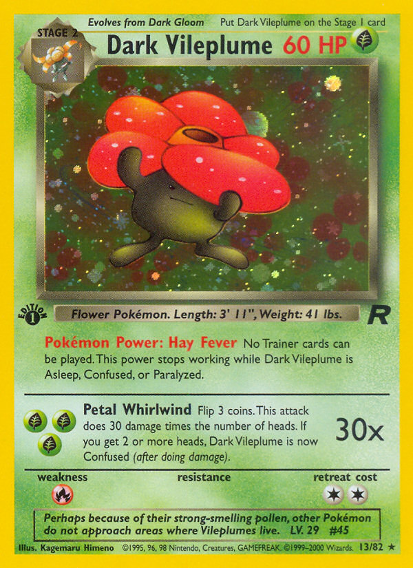 Dark Vileplume (13/82) [Team Rocket 1st Edition] | Cracking-Singles