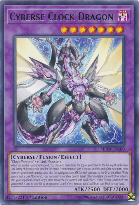 Cyberse Clock Dragon [MP19-EN180] Rare | Cracking-Singles