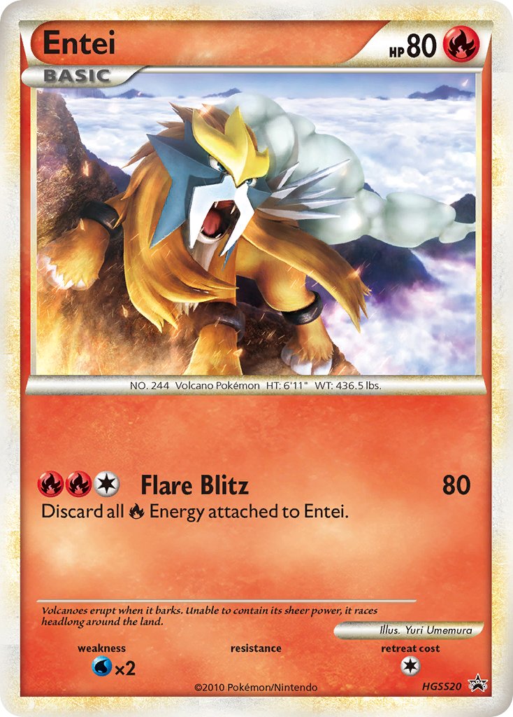 Entei (HGSS20) [HeartGold & SoulSilver: Black Star Promos] | Cracking-Singles