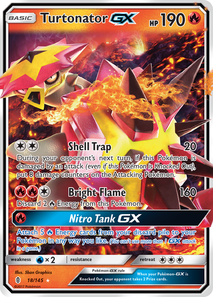 Turtonator GX (18/145) [Sun & Moon: Guardians Rising] | Cracking-Singles