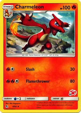 Charmeleon (8/68) (Charizard Stamp #30) [Battle Academy 2020] | Cracking-Singles