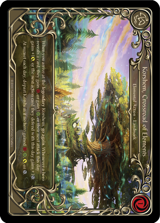 Korshem, Crossroad of Elements [U-ELE000] Unlimited Rainbow Foil | Cracking-Singles