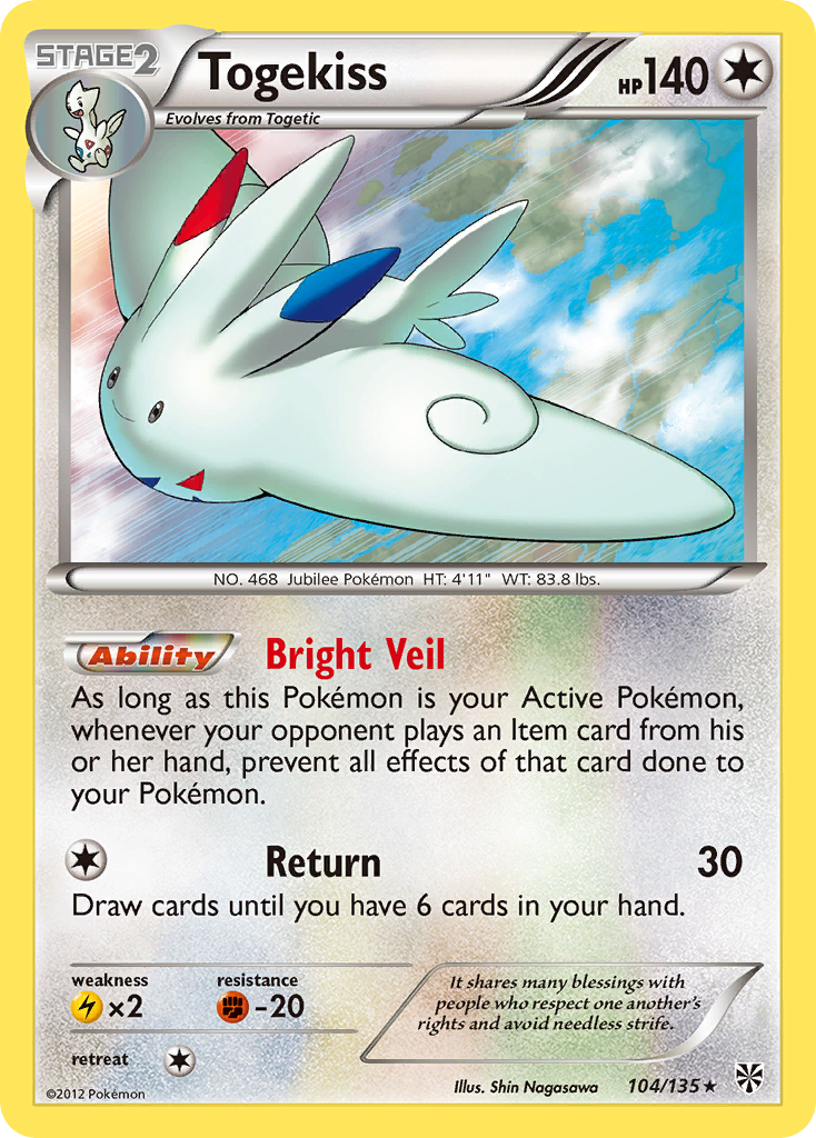 Togekiss (104/135) [Black & White: Plasma Storm] | Cracking-Singles