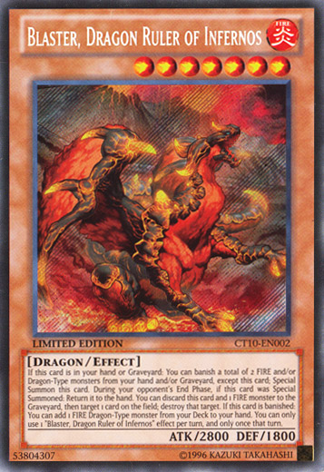 Blaster, Dragon Ruler of Infernos [CT10-EN002] Secret Rare | Cracking-Singles