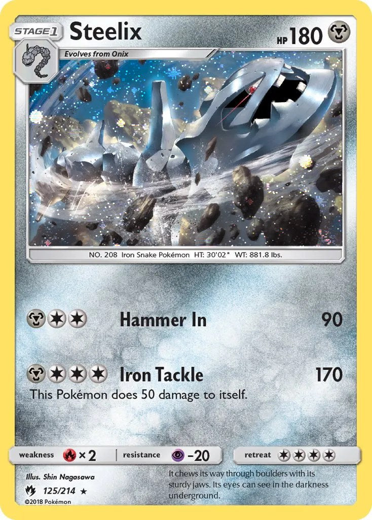 Steelix (125/214) (Cosmos Holo) [Sun & Moon: Lost Thunder] | Cracking-Singles