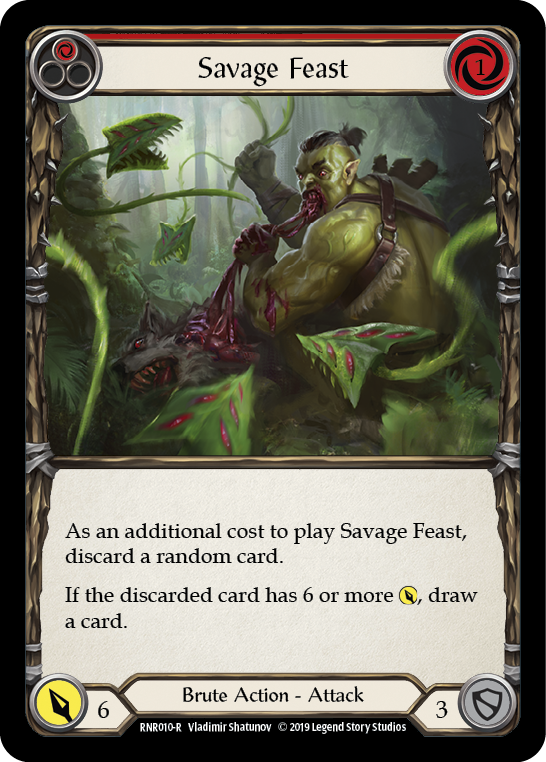 Savage Feast (Red) [RNR010-R] (Rhinar Hero Deck)  1st Edition Normal | Cracking-Singles