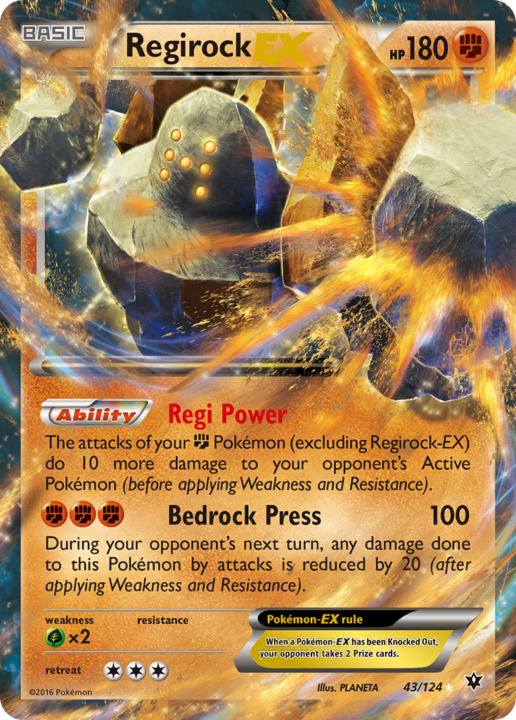 Regirock EX (43/124) [XY: Fates Collide] | Cracking-Singles