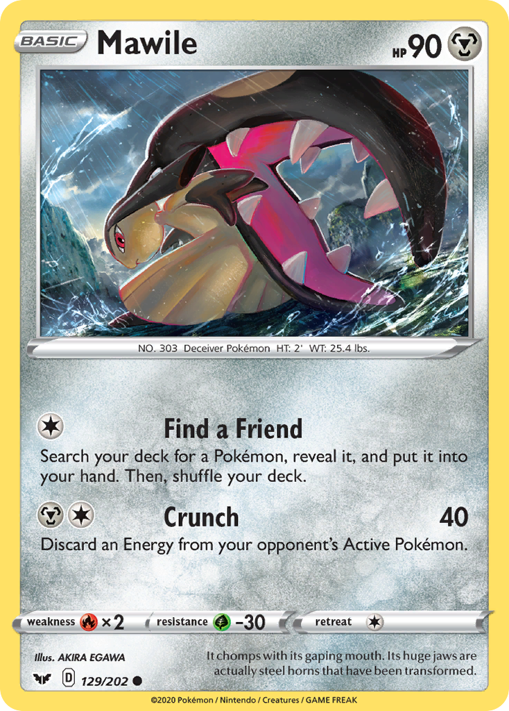 Mawile (129/202) [Sword & Shield: Base Set] | Cracking-Singles