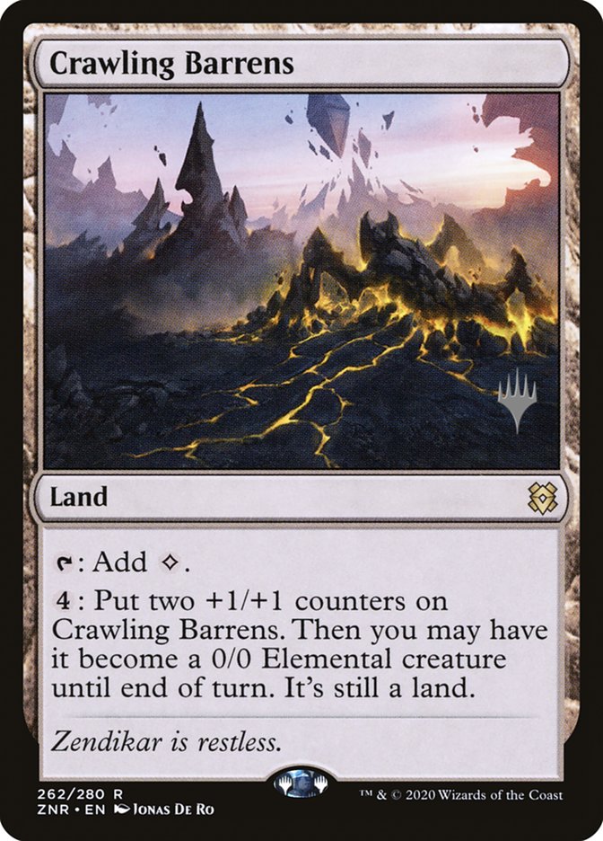 Crawling Barrens (Promo Pack) [Zendikar Rising Promos] | Cracking-Singles