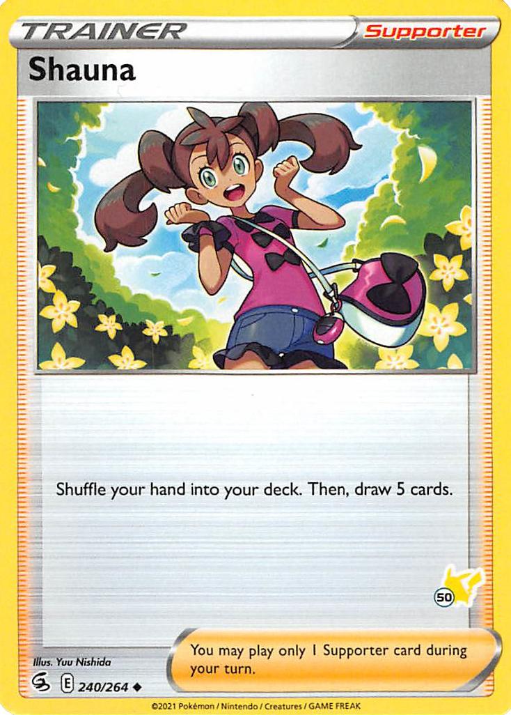 Shauna (240/264) (Pikachu Stamp #50) [Battle Academy 2022] | Cracking-Singles