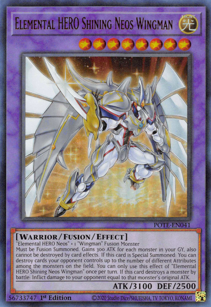 Elemental HERO Shining Neos Wingman [POTE-EN041] Ultra Rare | Cracking-Singles