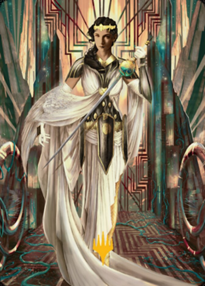 Elspeth Resplendent 2 Art Card (Gold-Stamped Signature) [Streets of New Capenna Art Series] | Cracking-Singles