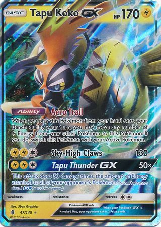 Tapu Koko GX (47/145) (Jumbo Card) [Sun & Moon: Guardians Rising] | Cracking-Singles