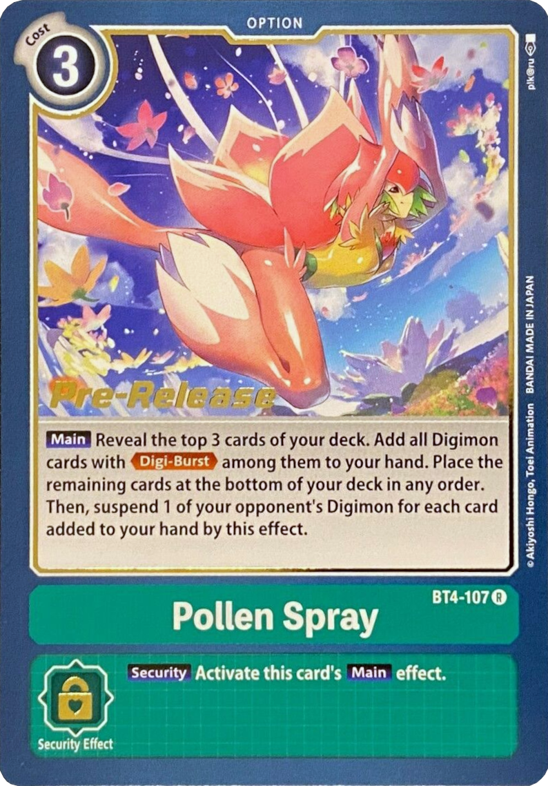 Pollen Spray [BT4-107] [Great Legend Pre-Release Promos] | Cracking-Singles