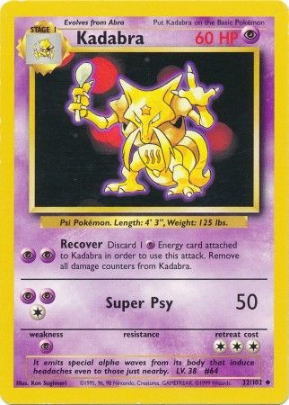 Kadabra (32/102) [Base Set Unlimited] | Cracking-Singles