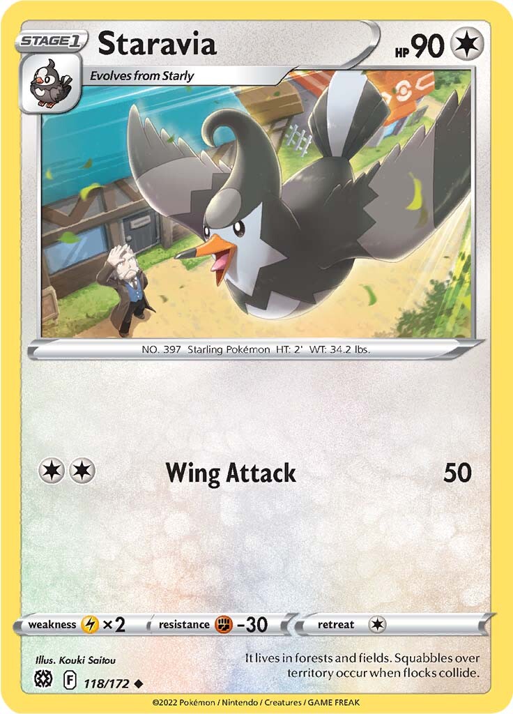 Staravia (118/172) [Sword & Shield: Brilliant Stars] | Cracking-Singles