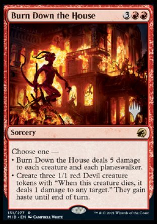 Burn Down the House (Promo Pack) [Innistrad: Midnight Hunt Promos] | Cracking-Singles