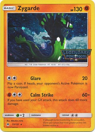 Zygarde (72/131) (Cosmos Holo) [Sun & Moon: Forbidden Light] | Cracking-Singles