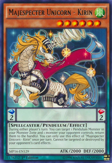 Majespecter Unicorn - Kirin [MP16-EN129] Rare | Cracking-Singles