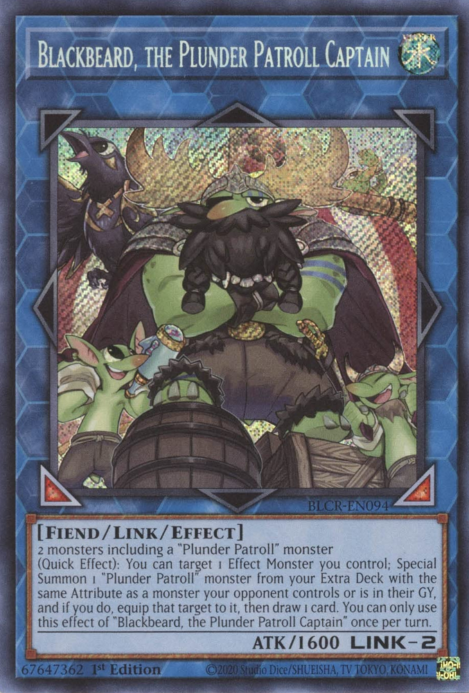 Blackbeard, the Plunder Patroll Captain [BLCR-EN094] Secret Rare | Cracking-Singles