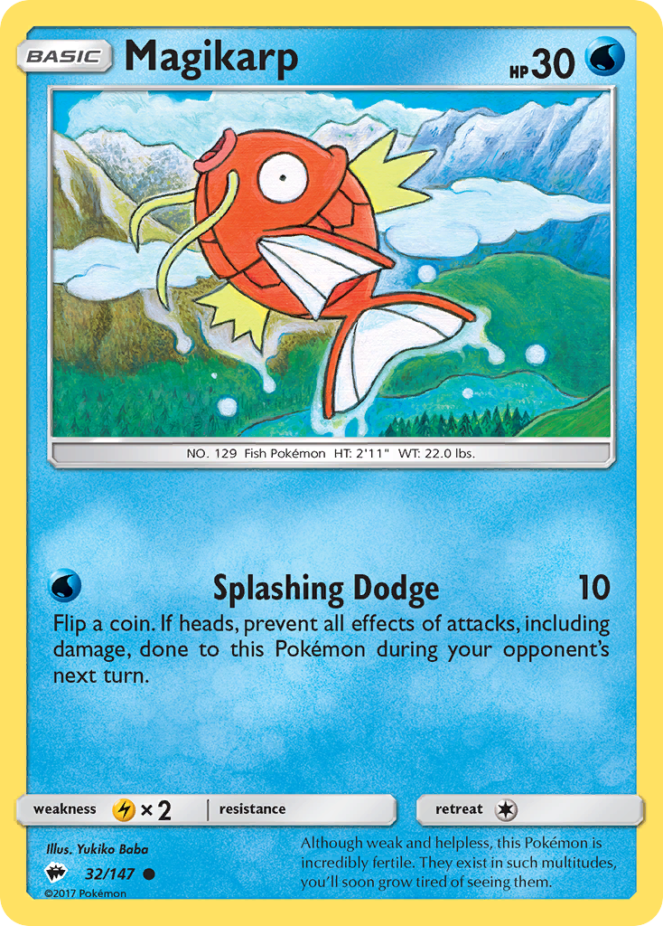 Magikarp (32/147) [Sun & Moon: Burning Shadows] | Cracking-Singles