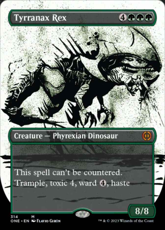 Tyrranax Rex (Borderless Ichor) [Phyrexia: All Will Be One] | Cracking-Singles