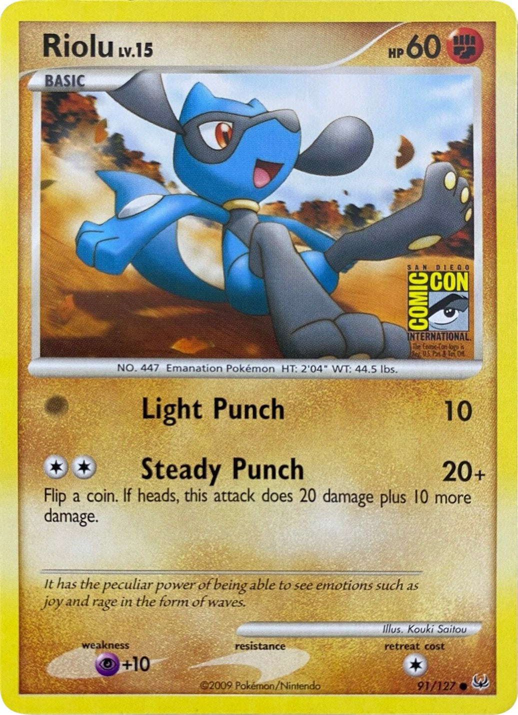 Riolu (91/127) (SDCC 2009) [Platinum: Base Set] | Cracking-Singles