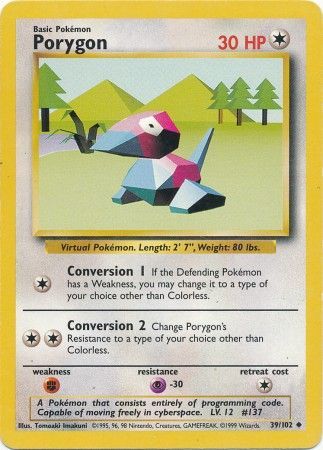 Porygon (39/102) [Base Set Unlimited] | Cracking-Singles