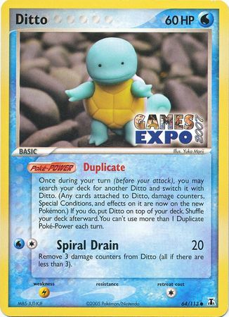 Ditto (64/113) (Games Expo Exclusive) [EX: Delta Species] | Cracking-Singles