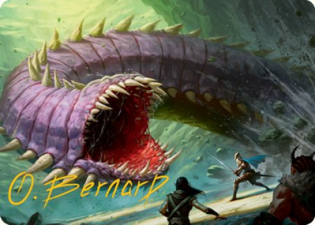 Purple Worm Art Card (Gold-Stamped Signature) [Dungeons & Dragons: Adventures in the Forgotten Realms Art Series] | Cracking-Singles