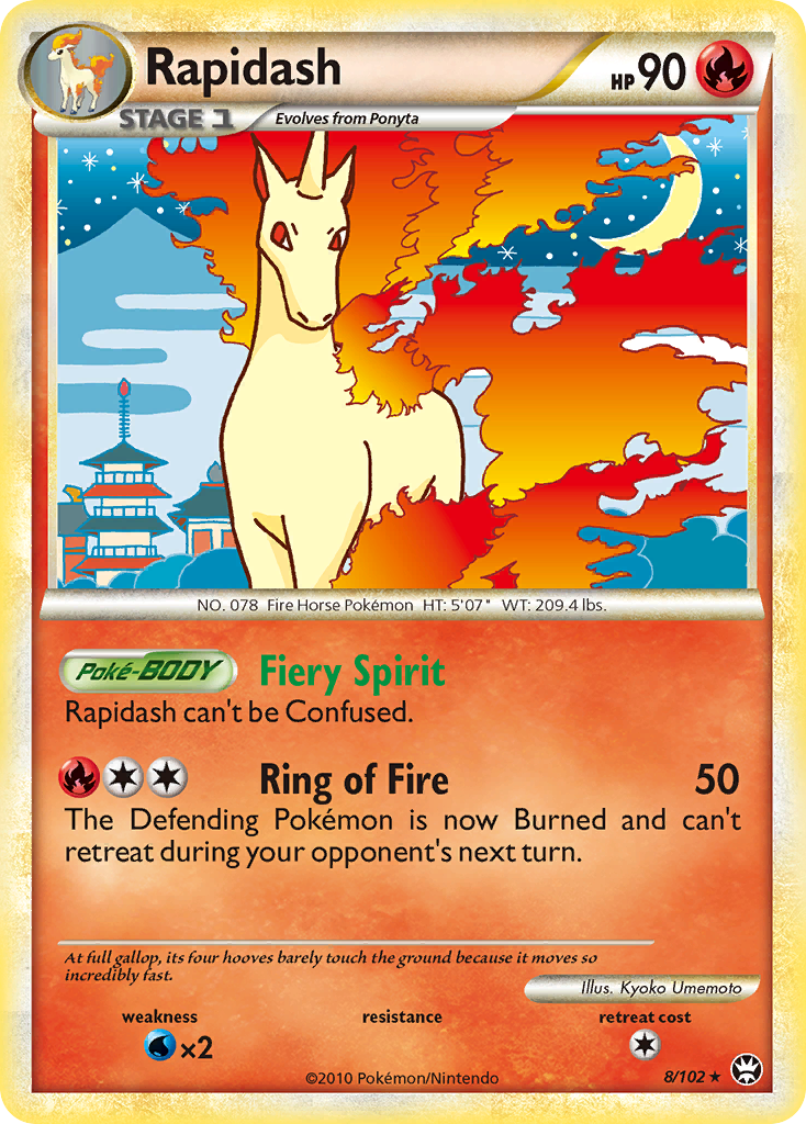 Rapidash (8/102) [HeartGold & SoulSilver: Triumphant] | Cracking-Singles