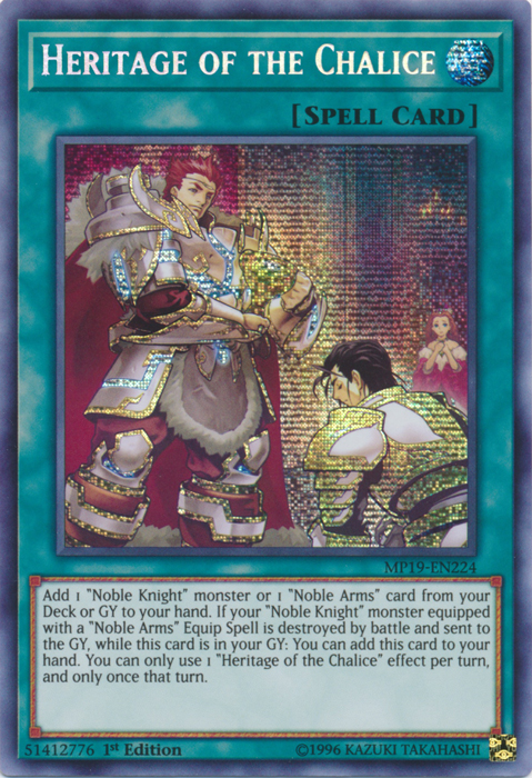 Heritage of the Chalice [MP19-EN224] Prismatic Secret Rare | Cracking-Singles