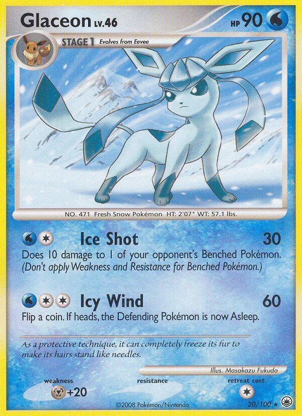 Glaceon (20/100) (Theme Deck Exclusive) [Diamond & Pearl: Majestic Dawn] | Cracking-Singles