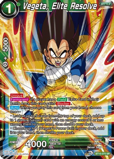 Vegeta, Elite Resolve [BT15-075] | Cracking-Singles