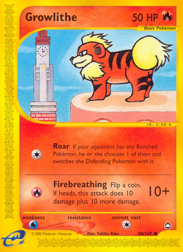 Growlithe (80/147) [Aquapolis] | Cracking-Singles