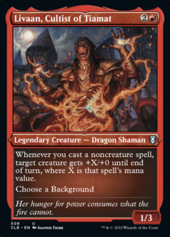 Livaan, Cultist of Tiamat (Foil Etched) [Commander Legends: Battle for Baldur's Gate] | Cracking-Singles