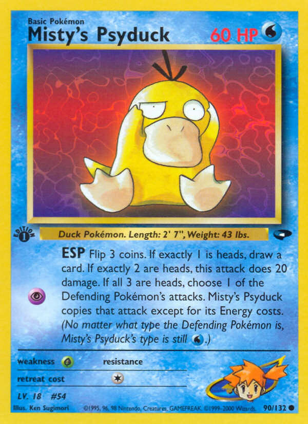 Misty's Psyduck (90/132) [Gym Challenge 1st Edition] | Cracking-Singles