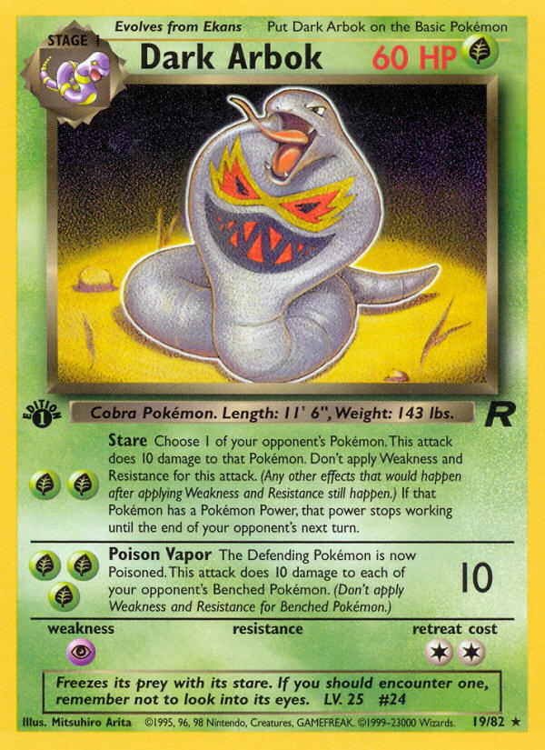 Dark Arbok (19/82) [Team Rocket 1st Edition] | Cracking-Singles