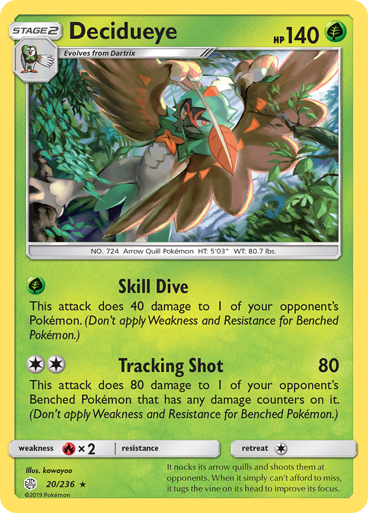 Decidueye (20/236) [Sun & Moon: Cosmic Eclipse] | Cracking-Singles