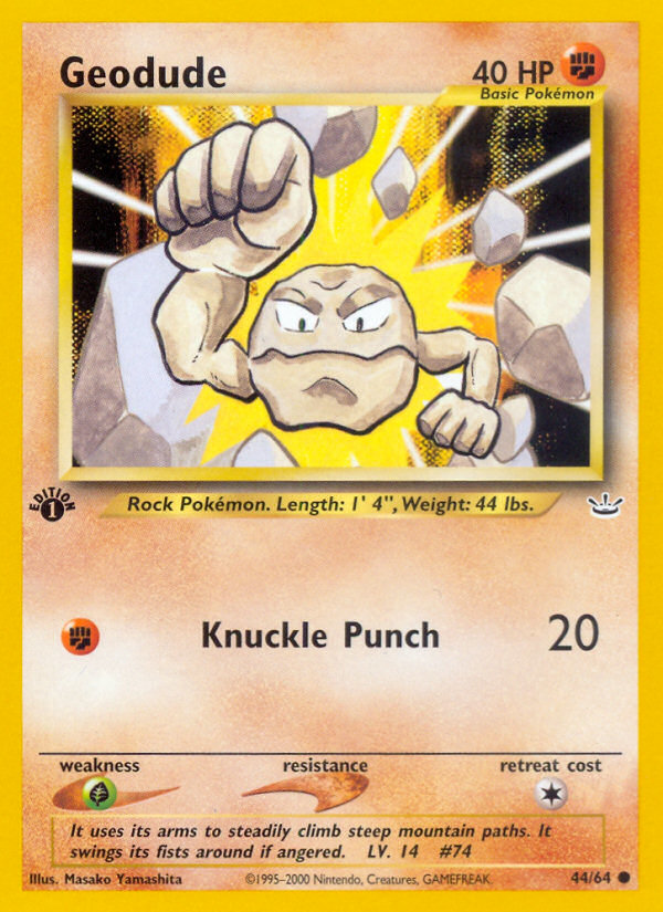 Geodude (44/64) [Neo Revelation 1st Edition] | Cracking-Singles