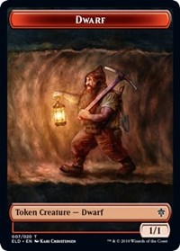 Dwarf // Food (17) Double-sided Token [Throne of Eldraine Tokens] | Cracking-Singles