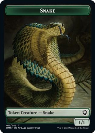 Snake // Hydra Double-sided Token [Dominaria United Commander Tokens] | Cracking-Singles