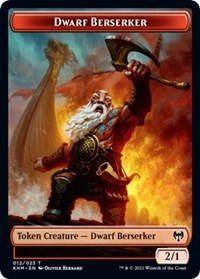 Dwarf Berserker // Emblem - Tibalt, Cosmic Impostor Double-sided Token [Kaldheim Tokens] | Cracking-Singles