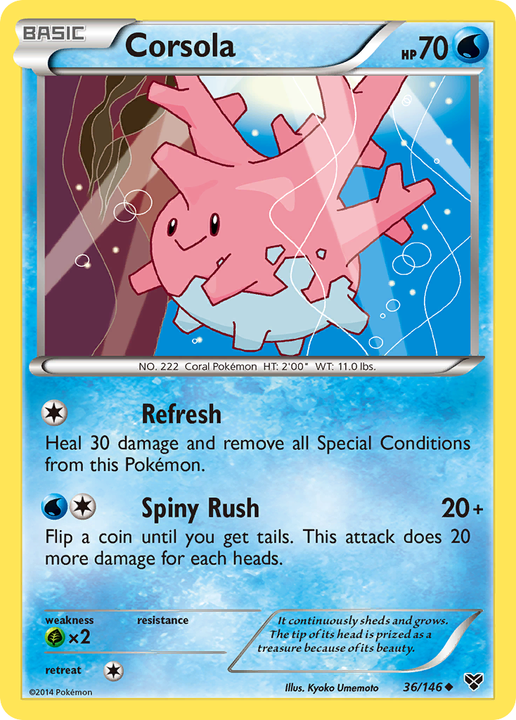 Corsola (36/146) [XY: Base Set] | Cracking-Singles