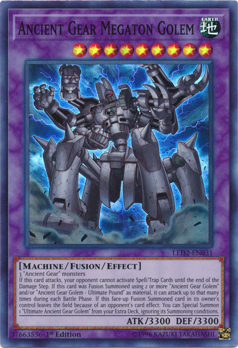 Ancient Gear Megaton Golem [LED2-EN031] Super Rare | Cracking-Singles