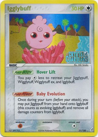 Igglybuff (21/100) (Stamped) [EX: Crystal Guardians] | Cracking-Singles