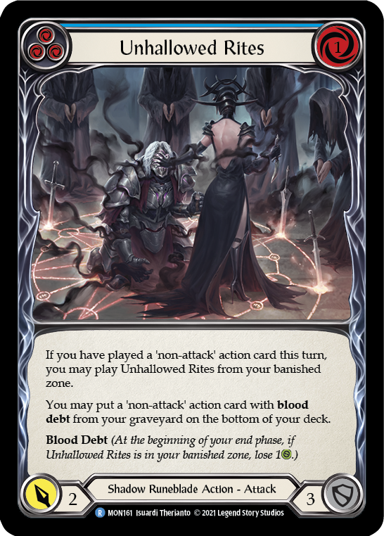 Unhallowed Rites (Blue) [MON161] 1st Edition Normal | Cracking-Singles