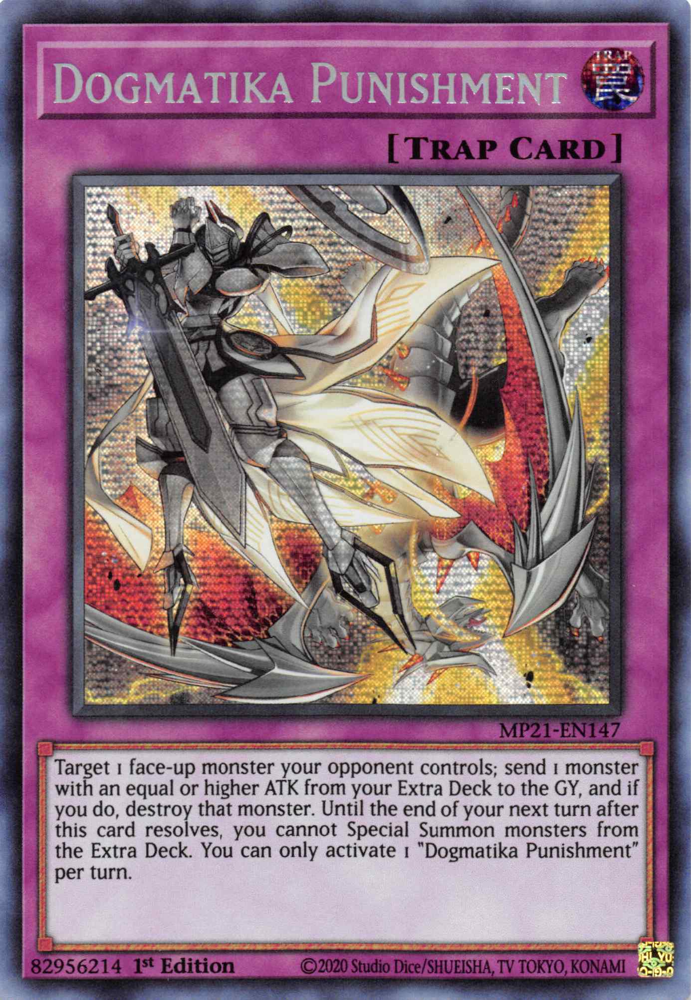 Dogmatika Punishment [MP21-EN147] Prismatic Secret Rare | Cracking-Singles