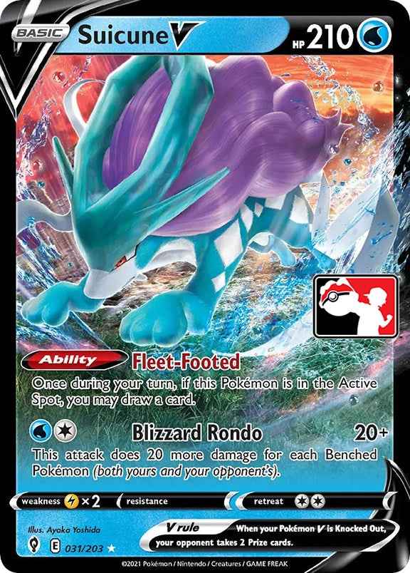 Suicune V (031/203) [Prize Pack Series One] | Cracking-Singles