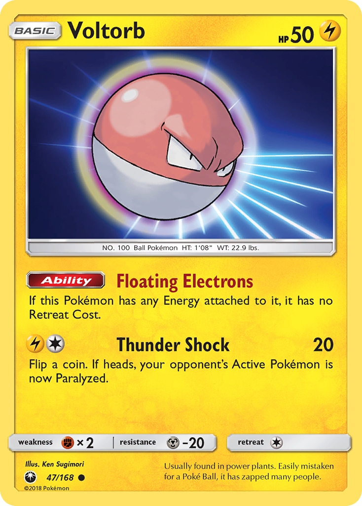 Voltorb (47/168) [Sun & Moon: Celestial Storm] | Cracking-Singles